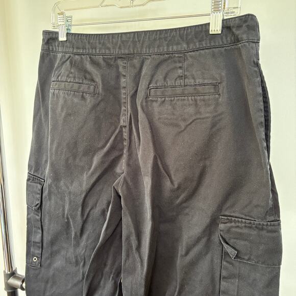 Vintage Y2K Liz Claiborne Black Cargo Tactical Grunge Gorpcore Cotton Pants 12 - Picture 4 of 11